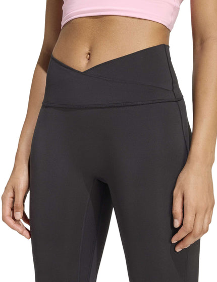 adidas 3 Stripes Studio All Me 7/8 X-Over Leggings - Blackimages3- The Sports Edit