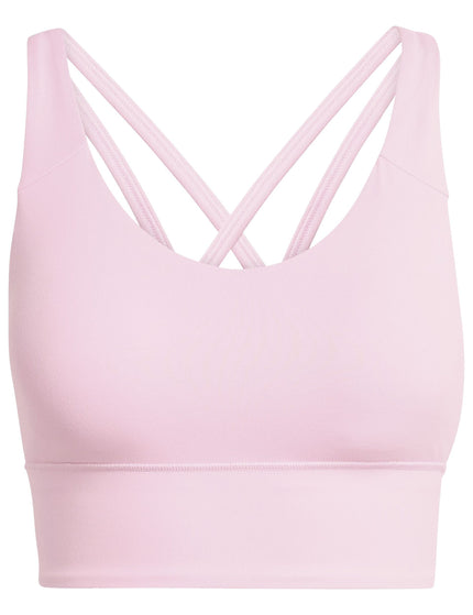 adidas 3 Stripes Studio All Me Light Support Bra - True Pinkimages6- The Sports Edit