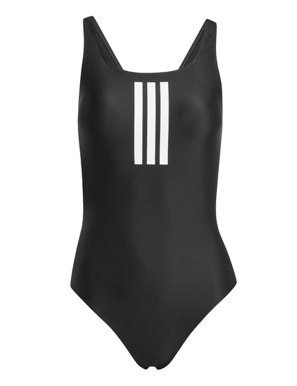 adidas 3-Stripes V-Back Swimsuit - Black/Whiteimage6- The Sports Edit