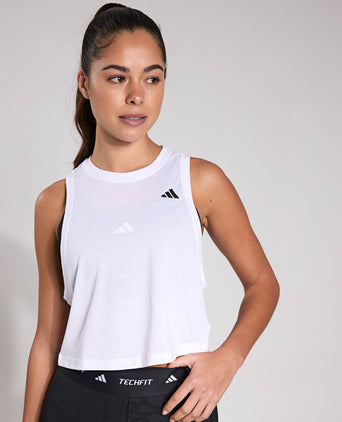 Train Essentials Boxy Workout Tank Top - White