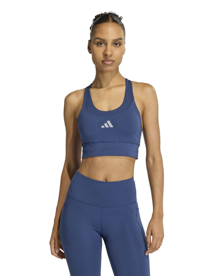 adidas adi365 Running Pocket Medium Support Bra - Tech Indigoimages1- The Sports Edit