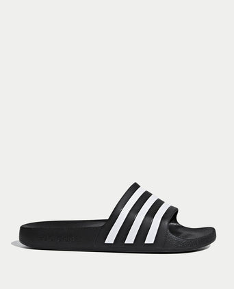Adilette Aqua Slides - Core Black/Cloud White