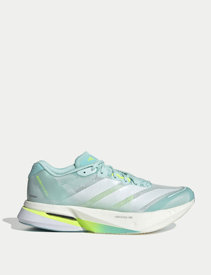adidas Adizero Boston 13 Shoes - Semi Flash Aqua/Zero Metallic/Lucid Lemonimage1- The Sports Edit