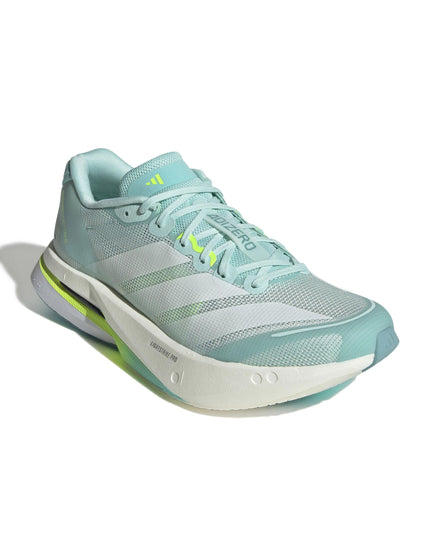 adidas Adizero Boston 13 Shoes - Semi Flash Aqua/Zero Metallic/Lucid Lemonimage2- The Sports Edit