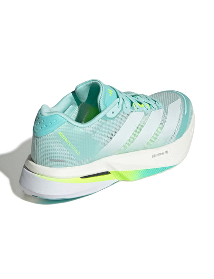 adidas Adizero Boston 13 Shoes - Semi Flash Aqua/Zero Metallic/Lucid Lemonimages3- The Sports Edit