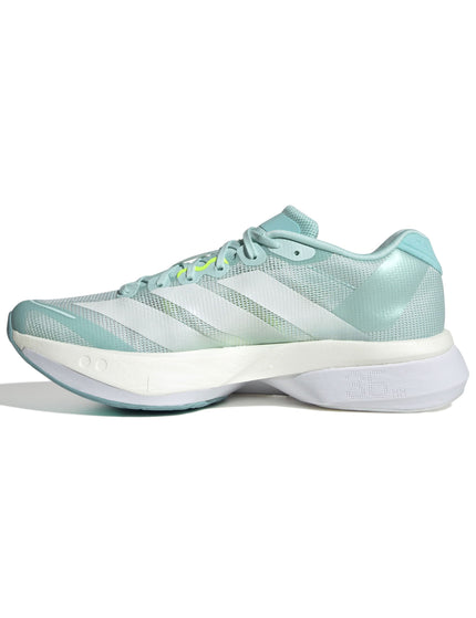 adidas Adizero Boston 13 Shoes - Semi Flash Aqua/Zero Metallic/Lucid Lemonimage4- The Sports Edit