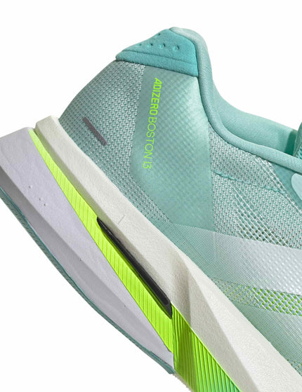 adidas Adizero Boston 13 Shoes - Semi Flash Aqua/Zero Metallic/Lucid Lemonimage8- The Sports Edit