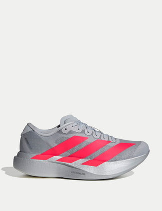 Adizero EVO SL Shoes - Silver Metallic/Lucid Red/Iron Metallic