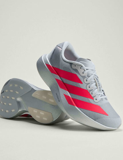 adidas Adizero EVO SL Shoes - Silver Metallic/Lucid Red/Iron Metallicimages8- The Sports Edit