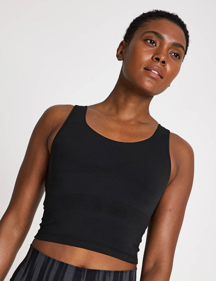 adidas All Me Medium Support Bra Tank Top - Blackimage1- The Sports Edit