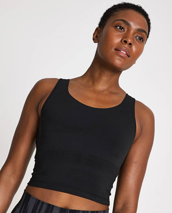 All Me Medium Support Bra Tank Top - Black