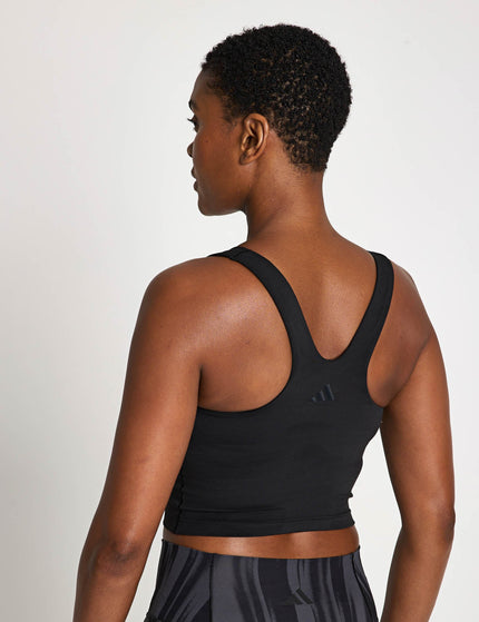 adidas All Me Medium Support Bra Tank Top - Blackimage2- The Sports Edit