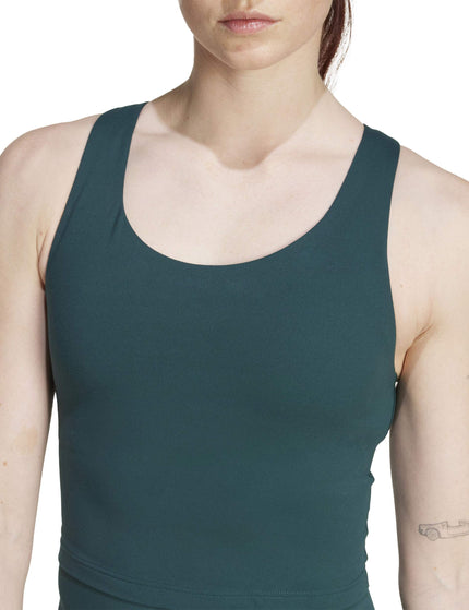adidas All Me Medium Support Bra Tank Top - Aurora Ivyimage3- The Sports Edit