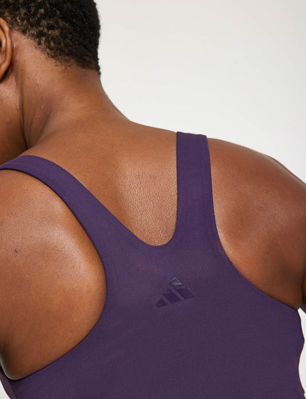 adidas All Me Medium Support Bra Tank Top - Aurora Plumimages3- The Sports Edit