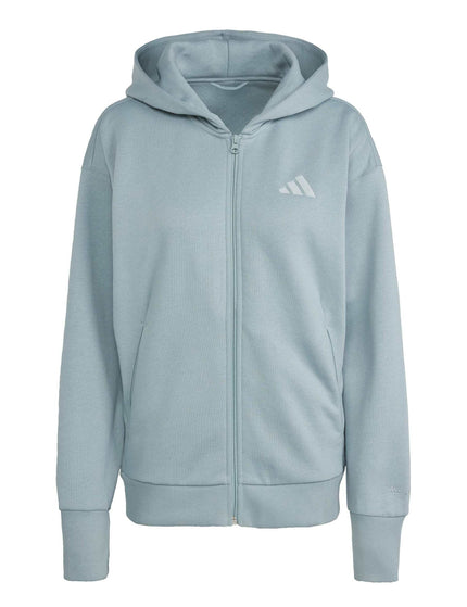 adidas ALL SZN Fleece Full-Zip Hoodie - Wonder Sageimages6- The Sports Edit
