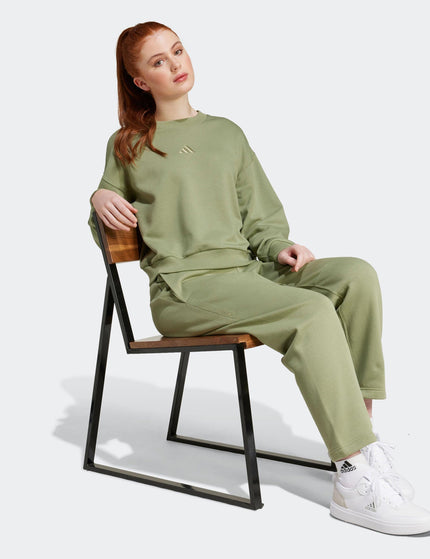 adidas ALL SZN Fleece Loose Sweatshirt - Tent Greenimage5- The Sports Edit