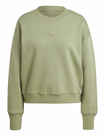 adidas ALL SZN Fleece Loose Sweatshirt - Tent Greenimage6- The Sports Edit