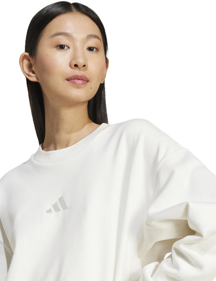 adidas ALL SZN Fleece Loose Sweatshirt - Off Whiteimages3- The Sports Edit
