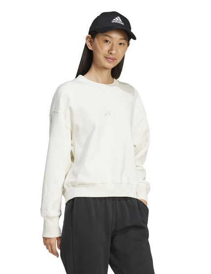 adidas ALL SZN Fleece Loose Sweatshirt - Off Whiteimages5- The Sports Edit