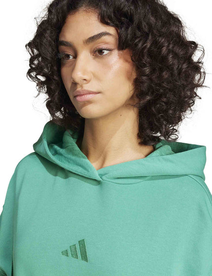 adidas ALL SZN French Terry Loose Hoodie - Semi Court Greenimage3- The Sports Edit
