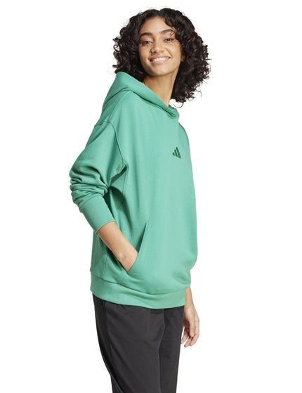adidas ALL SZN French Terry Loose Hoodie - Semi Court Greenimage5- The Sports Edit