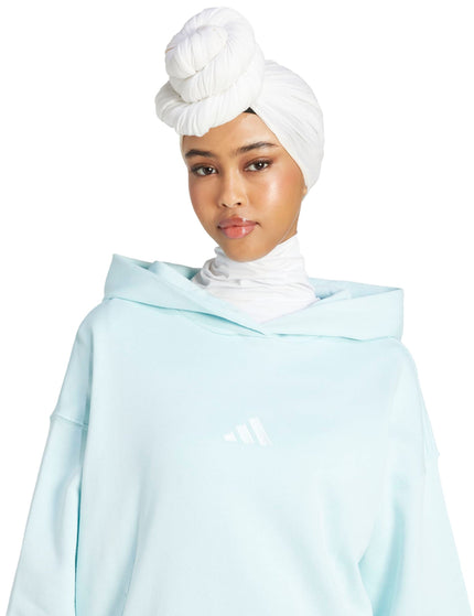 adidas ALL SZN French Terry Loose Hoodie - Halo Mintimage3- The Sports Edit