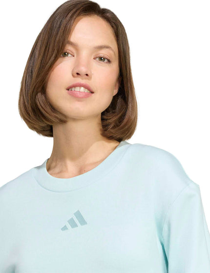 adidas ALL SZN French Terry Regular Sweatshirt - Halo Mintimage3- The Sports Edit