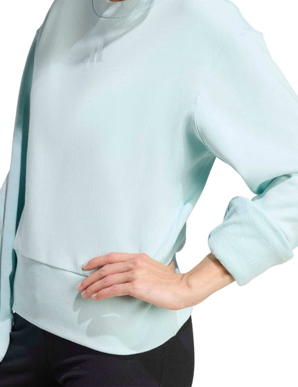 adidas ALL SZN French Terry Regular Sweatshirt - Halo Mintimage4- The Sports Edit