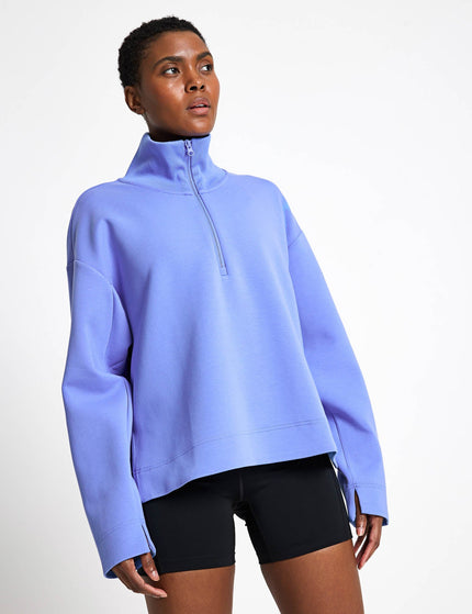 adidas ALL SZN Soft Lux Quarter-Zip - Blue Fusionimage1- The Sports Edit
