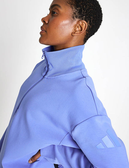 adidas ALL SZN Soft Lux Quarter-Zip - Blue Fusionimage3- The Sports Edit