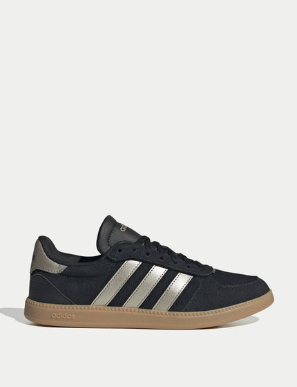 adidas Breaknet Sleek Shoes - Core Black/Cyber Metallic/Gum 3image1- The Sports Edit