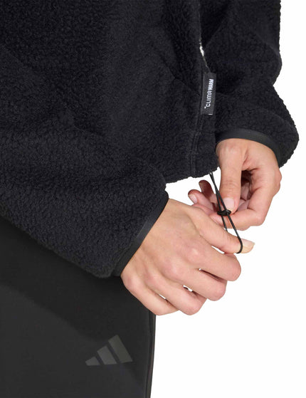 adidas City Tech High Pile Fleece Half-Zip Jacket - Blackimage4- The Sports Edit
