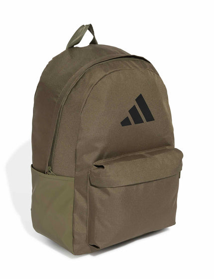 adidas Classic 3 Bar Logo Backpack - Olive Strata/Blackimage2- The Sports Edit