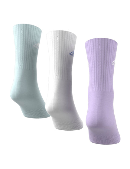 adidas Cushioned Crew Socks 3 Pairs - Powder Plum/White/Halo Mintimage6- The Sports Edit