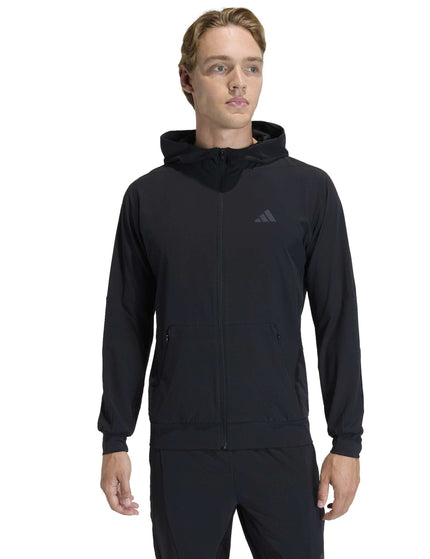 adidas Designed For Training Workout Full-Zip Hoodie  - Blackimages1- The Sports Edit