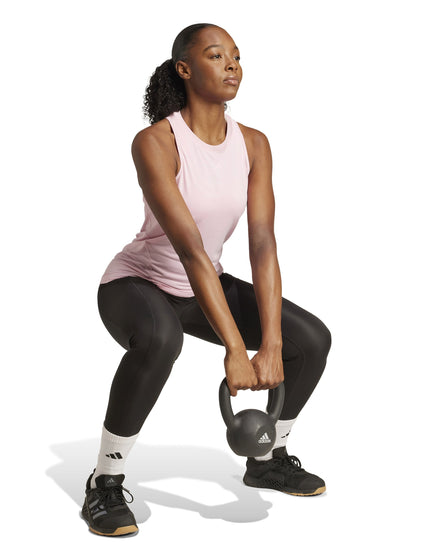 adidas Designed for Training Tank Top - True Pink/Whiteimage5- The Sports Edit