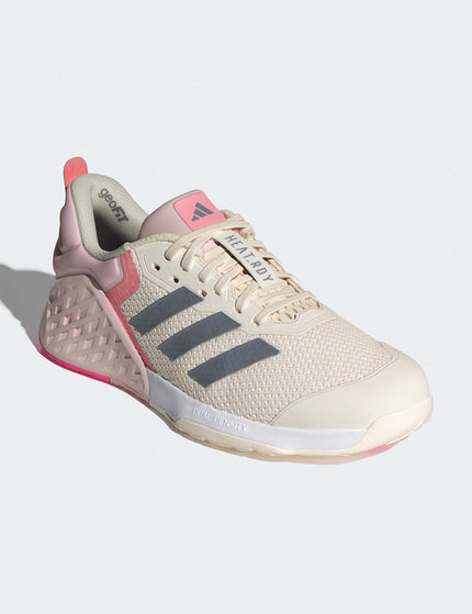 adidas Dropset 3 Shoes - Chalk White/Iron Metallic/Semi Pink Sparkimage2- The Sports Edit