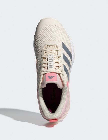 adidas Dropset 3 Shoes - Chalk White/Iron Metallic/Semi Pink Sparkimage5- The Sports Edit