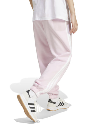 Essentials 3-Stripes Fleece Loose-Fit Joggers - Clear Pink/White