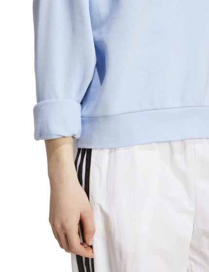 adidas Essentials Small Logo Feelcozy Sweatshirt - Glow Blue/Whiteimage4- The Sports Edit