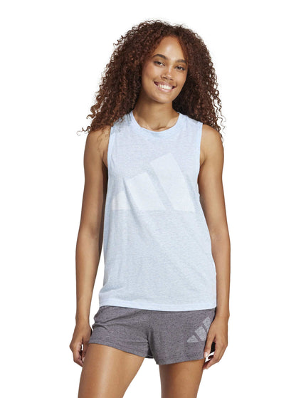 adidas Essentials Winners Tank Top - Glow Blue/Whiteimage1- The Sports Edit