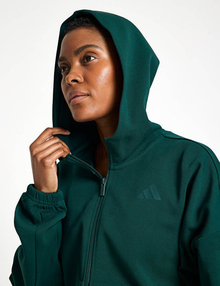 adidas Future Icons Small Logo Full-Zip Hoodie - Aurora Ivyimage3- The Sports Edit