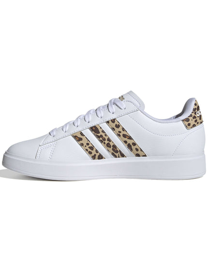 adidas Grand Court 2.0 Shoes - Cloud White/Magic Beige/Matte Goldimage4- The Sports Edit