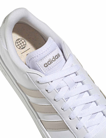 adidas Grand Court Base 2.0 Shoes - Cloud White/Platinum Metallicimages7- The Sports Edit
