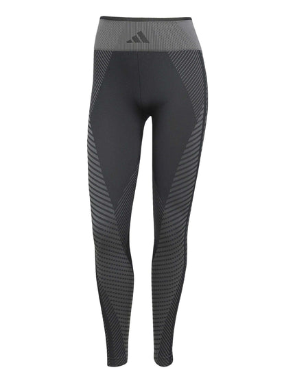 adidas Knitted Training 7/8 Leggings - Black/Grey Siximage6- The Sports Edit