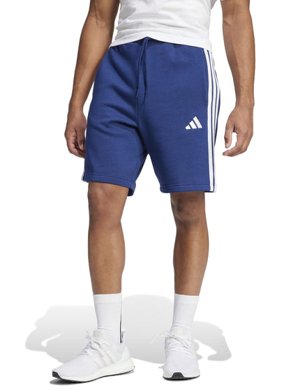 adidas Essentials 3-Stripes Fleece Shorts - Dark Blue/Whiteimages1- The Sports Edit