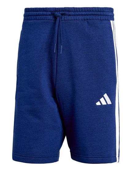 adidas Essentials 3-Stripes Fleece Shorts - Dark Blue/Whiteimages6- The Sports Edit