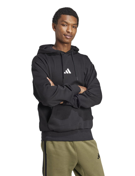 adidas Essentials Feelcozy Fleece Hoodie - Black/Whiteimages5- The Sports Edit