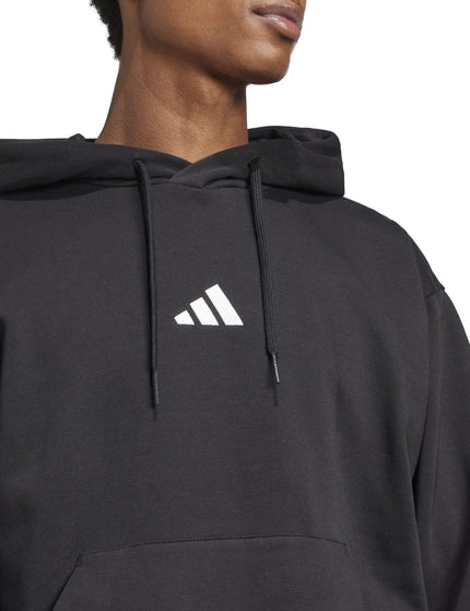 adidas Essentials Feelcozy Fleece Hoodie - Black/Whiteimages3- The Sports Edit