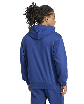 Essentials Feelcozy Fleece Hoodie - Dark Blue/White